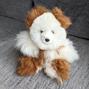 Fluffy alpaca fur teddy bear